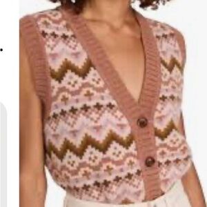 NWOT Demylee fair isle vest L